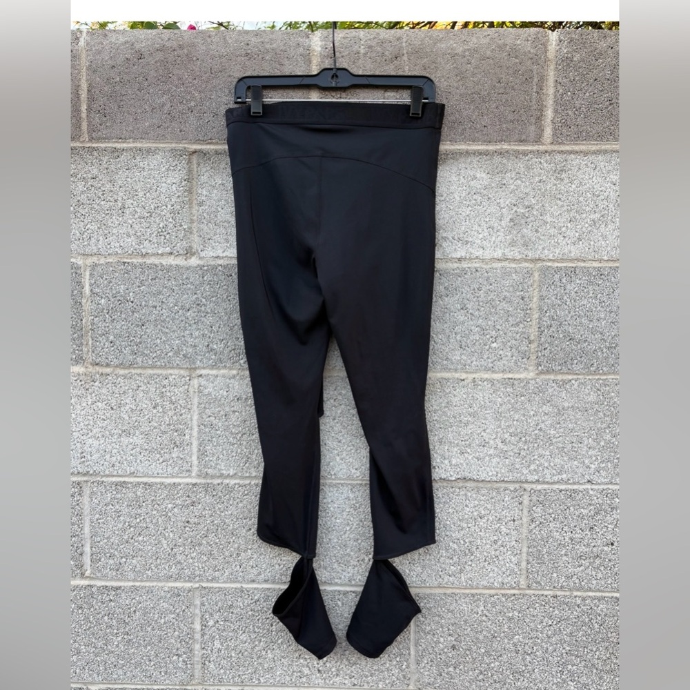 Ivy Park Size XL High Rise Black Slash Leggings Full Length Athletic Edgy Goth - Picture 8 of 15